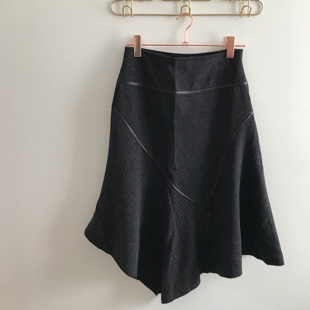 San Francisco Lined Wool A-line Skirt